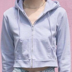 Brandy Melville Cropped Crystal Hoodie